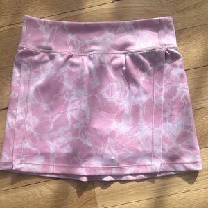 Athleta Pink and White Mini Skirt